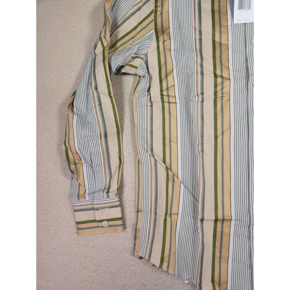 Claiborne Shirt Mens Small S‎ Modern Cotton Button Up Striped Collared NWT - Picture 5 of 12